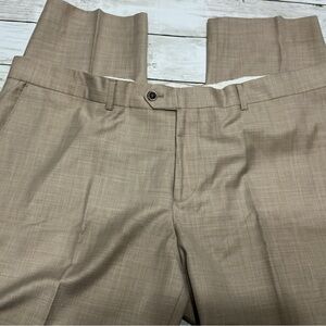 Vercini Slim Fit Tan Dress Pants
